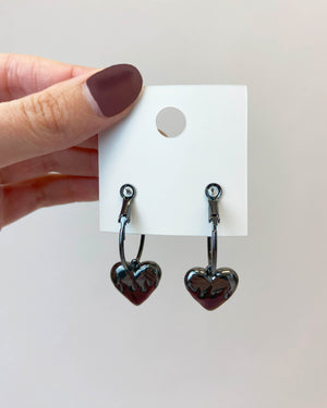 Flame Heart Earrings Packaging back