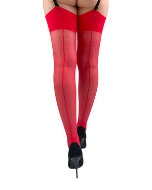 Seamed stocking RED