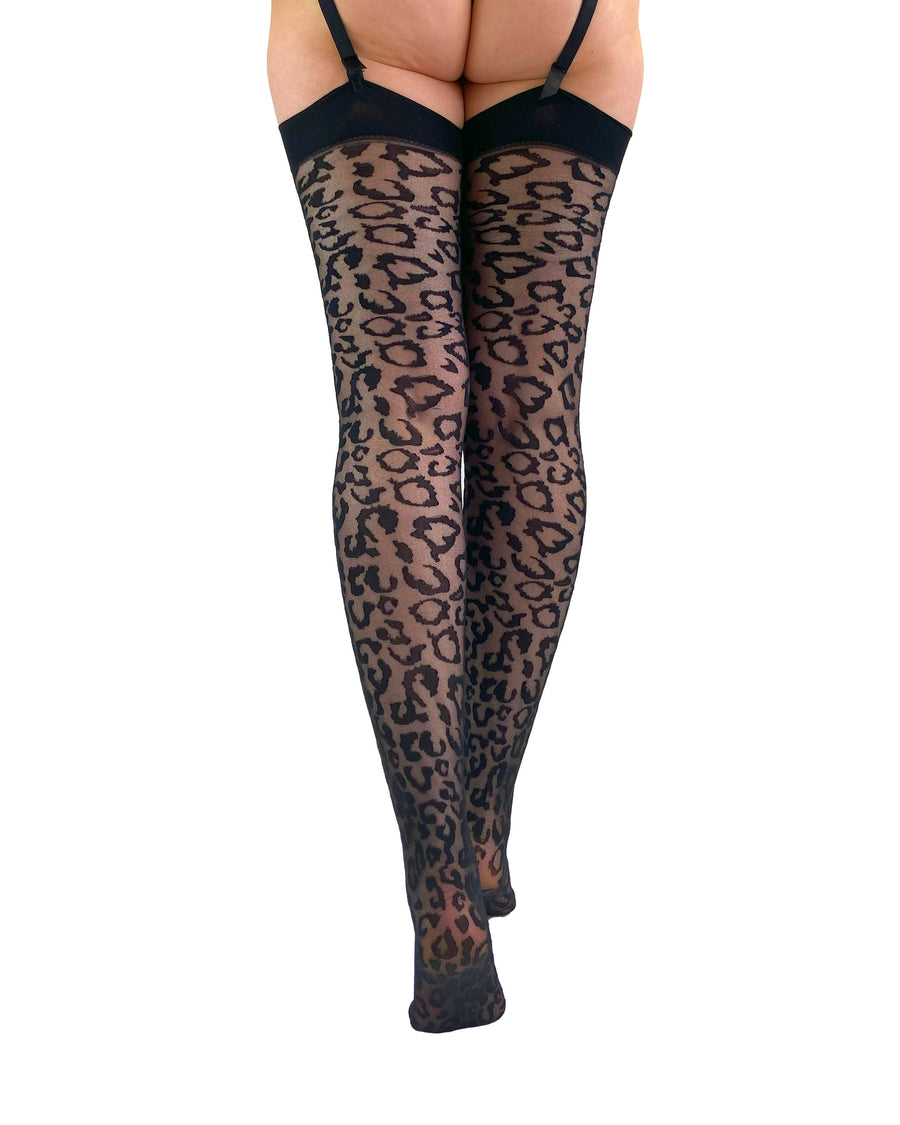Leopard Knitted Stocking 