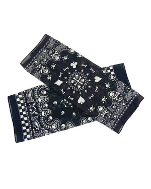 Clubs and Diamond Black and White Bandana two designs