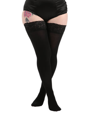 120 Denier Lace Top Hold Ups