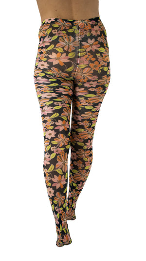 Colour Pop Floral Printed Tights
