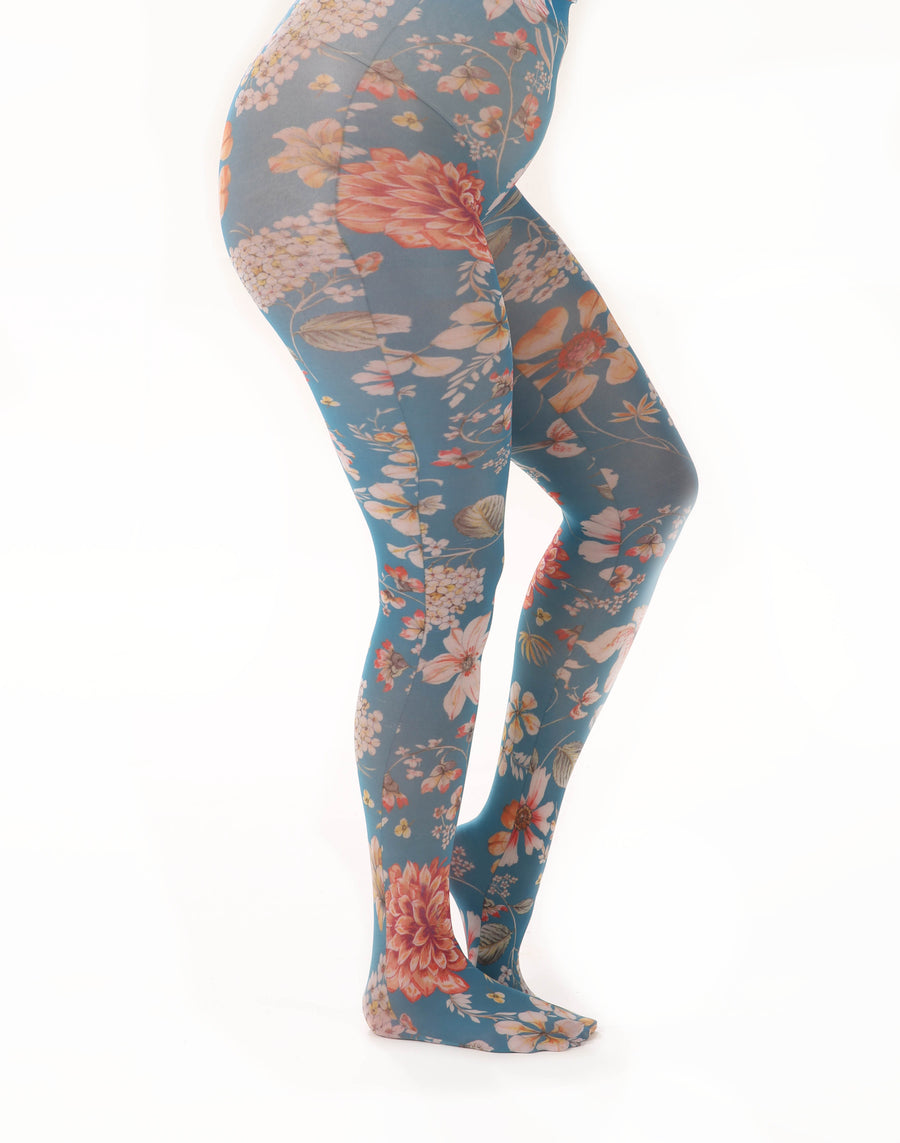 Exotic Floral Printed Tights