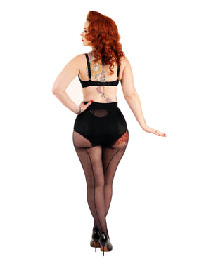 Jive Back Seam Tights from the vintage tights collection from wholesale hosiery brand, Pamela Mann.