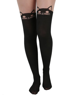 Kitty Cat Over The Knee Tights