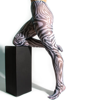 Zebra Printed Tights