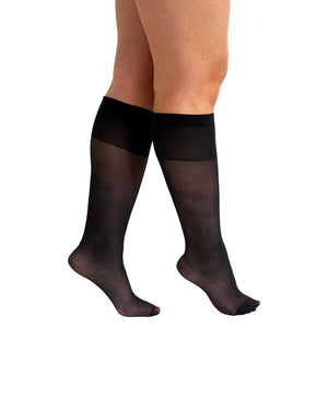 15 Denier Super Wide Knee High Socks