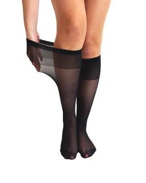15 Denier Super Wide Knee High Socks