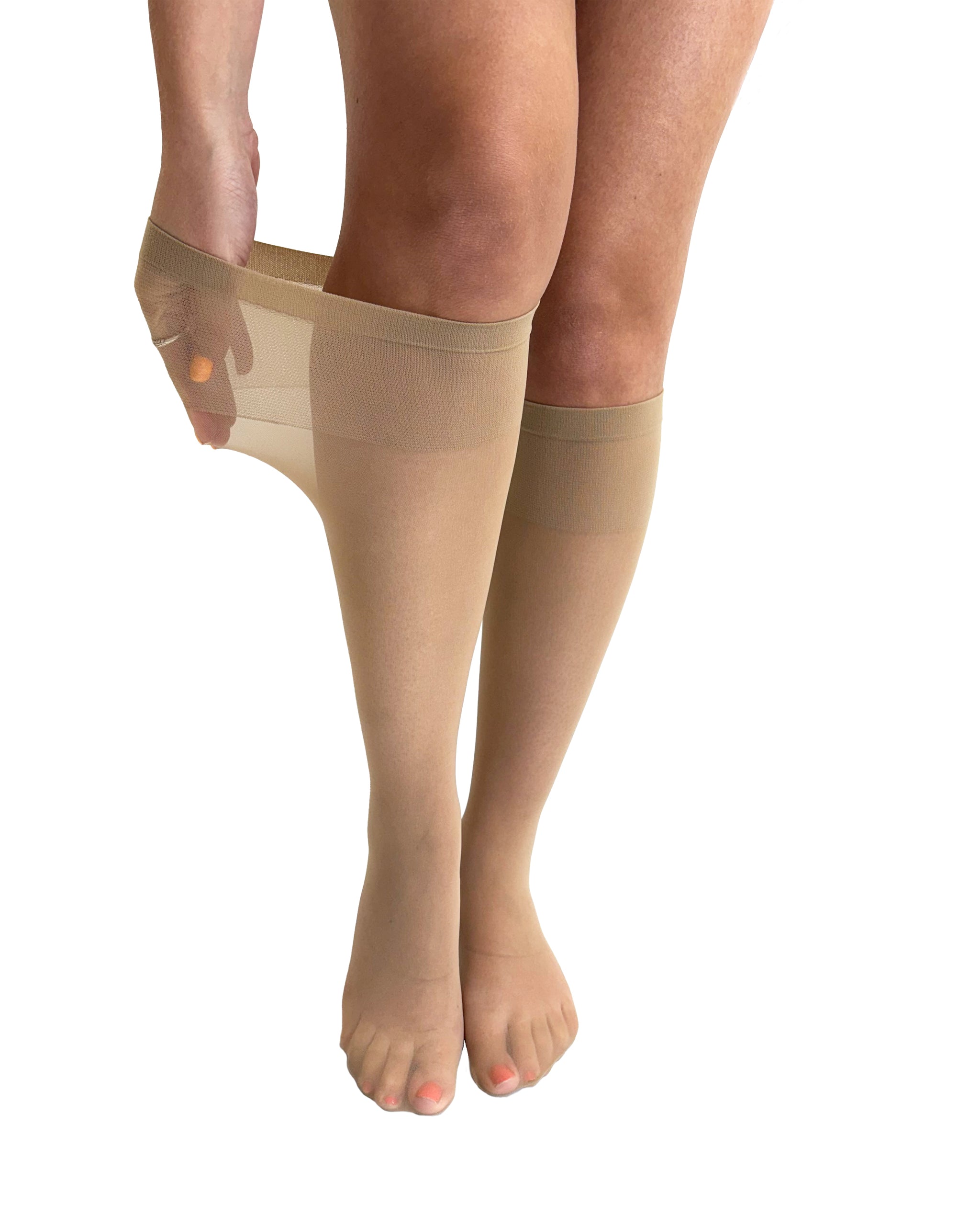 15 Denier Super Wide Knee High Socks