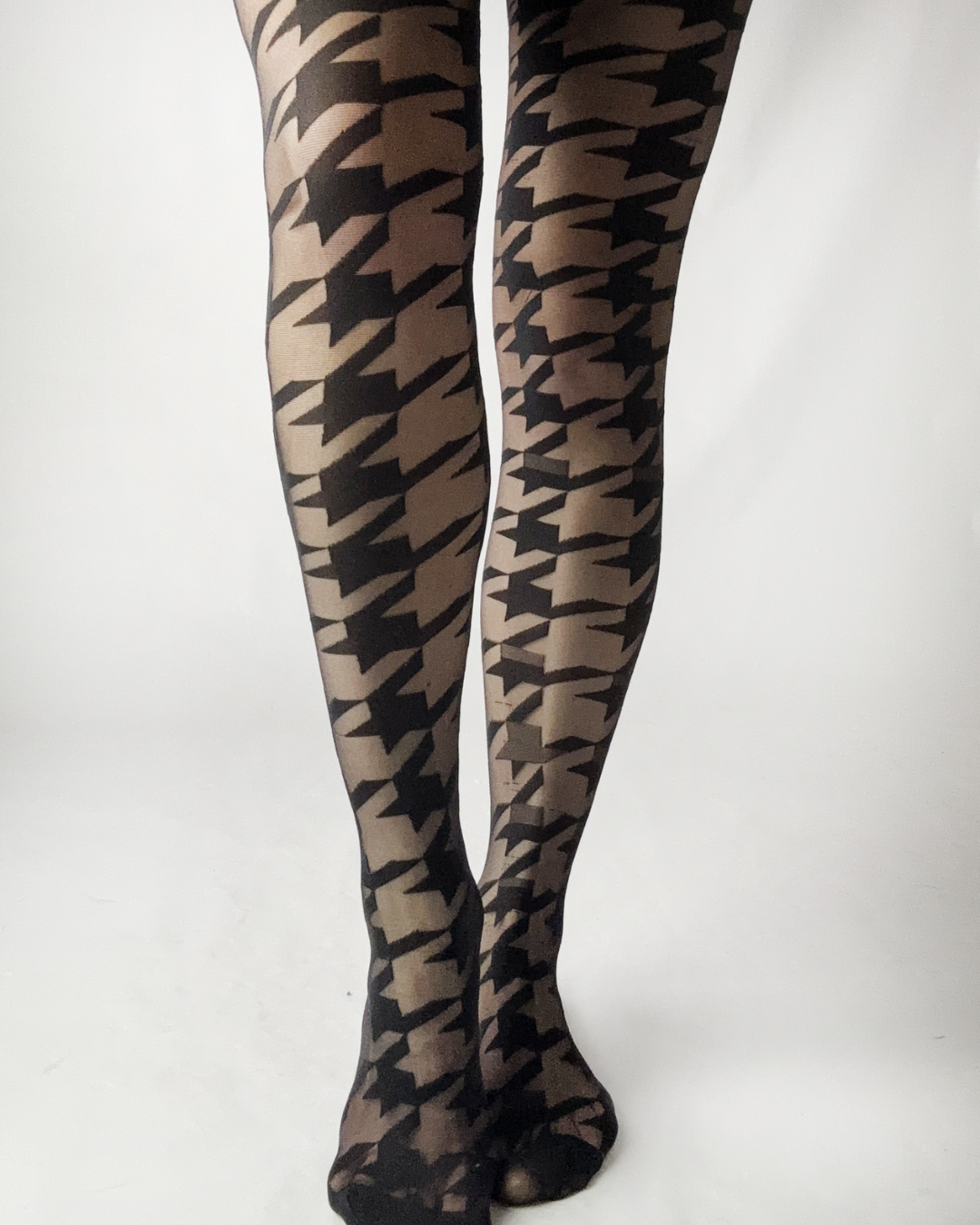 Dogtooth Pattern Tights