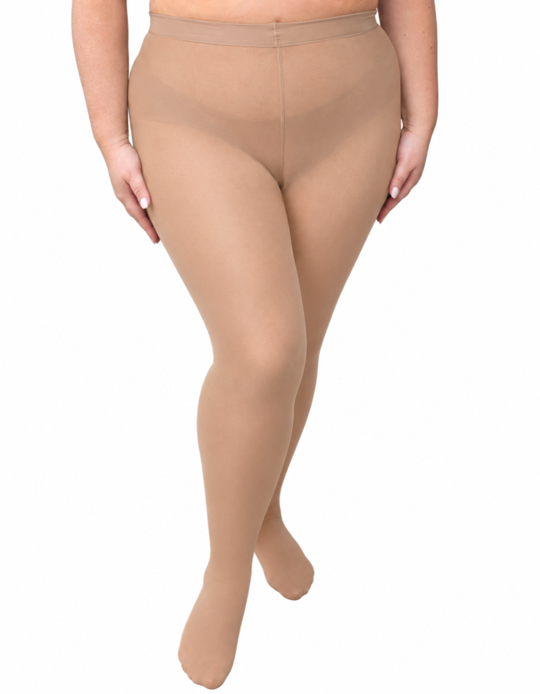 Fleece Lined Curvy Super Stretch Tights 150g Nude