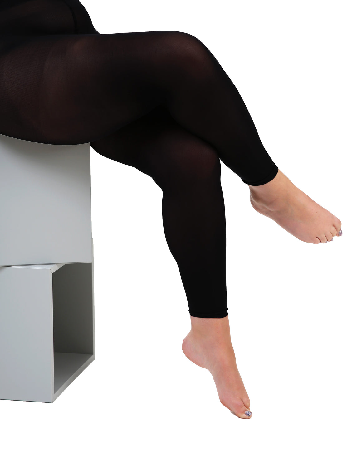 80 Denier Footless Tights Black