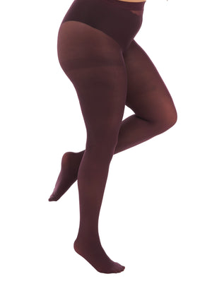 90 Denier Curvy Super Stretch Tights - Damson