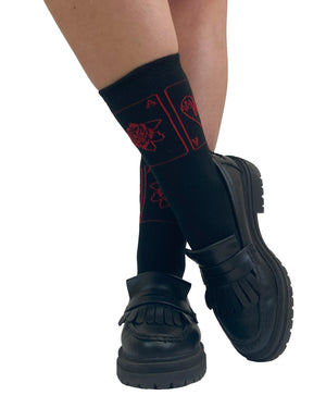 Ace of the Rose Ankle Socks