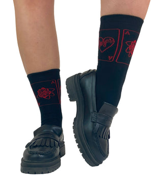 Ace of the Rose Ankle Socks