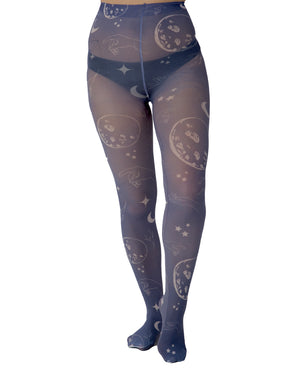 Astrology Night Printed Tights