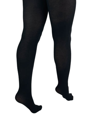 Black Bamboo Tights Curvy Super Stretch