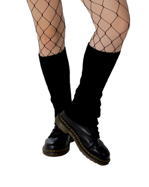 Ribbed Leg Warmer Black