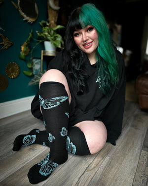 Butterfly Over The Knee Socks