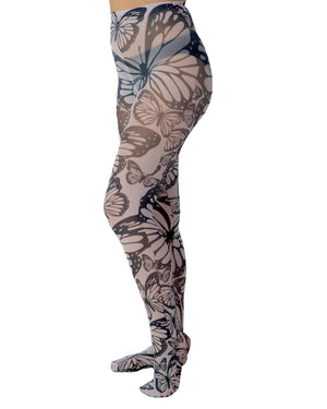 Butterfly Mayhem Printed Tights