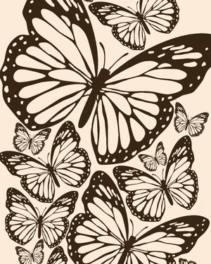 Butterfly Mayhem Printed Tights Design