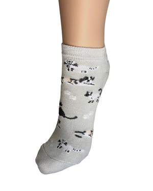 Cat Bamboo Trainer Socks