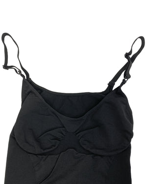 Comfort Seam Free Body Suit Black Adjustable Straps