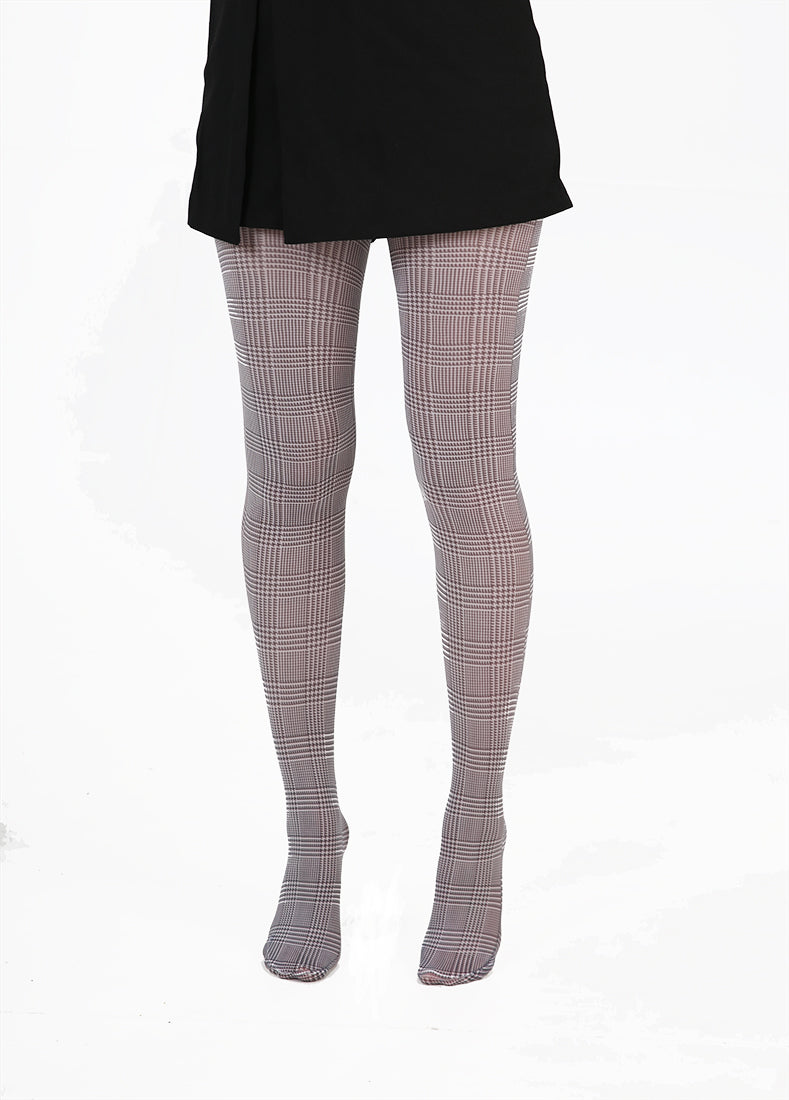 Duchess Check Printed Tights