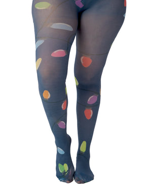 Fairy Lights Printed Curvy Super Stretch Tights