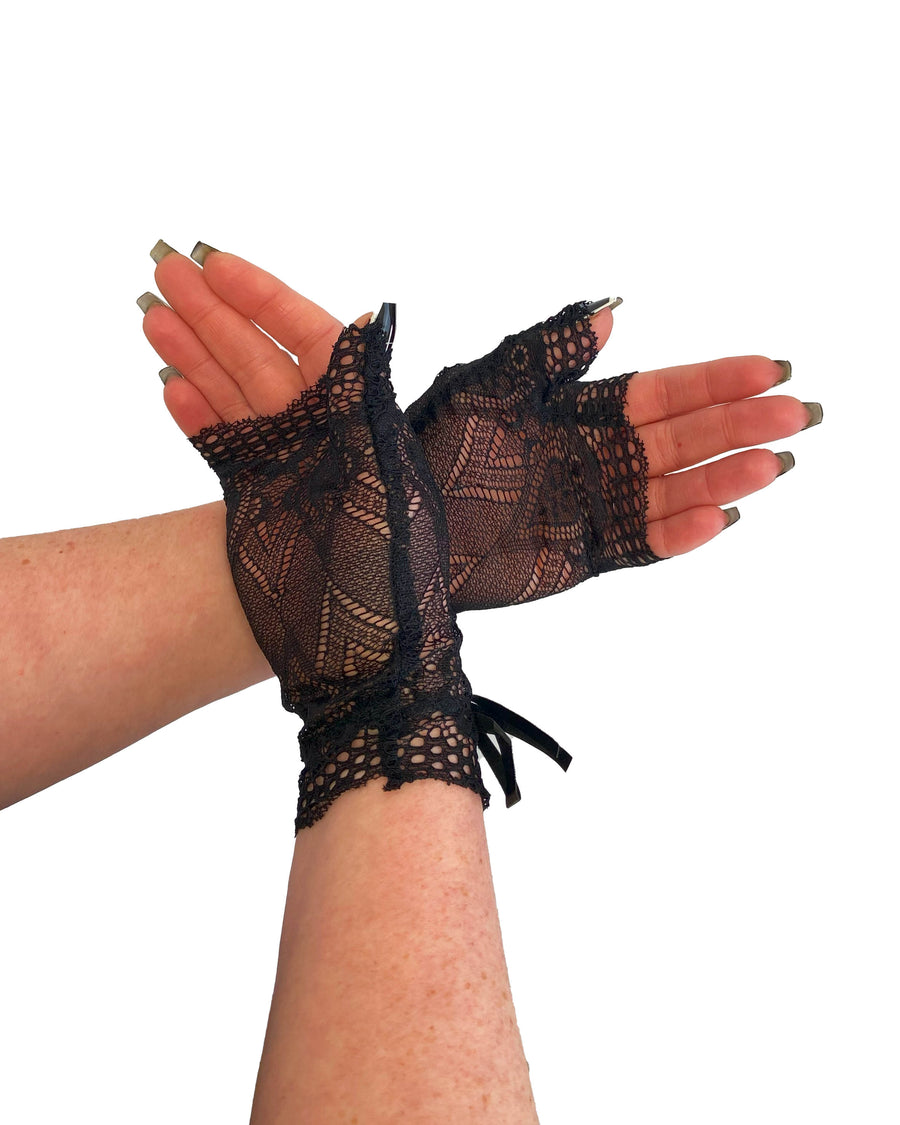 Fingerless Lace Glove with Bow