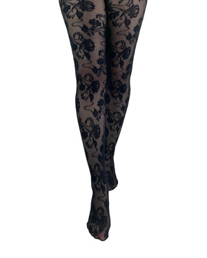 Fleur Lace Tights Black