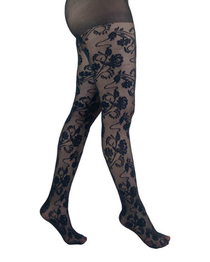 Fleur Lace Tights Black