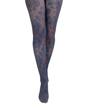 Fleur Lace Blue Tights