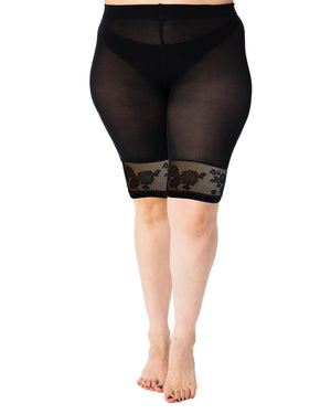 Lace Trim Curvy Super Stretch Anti-Chafing Shorts