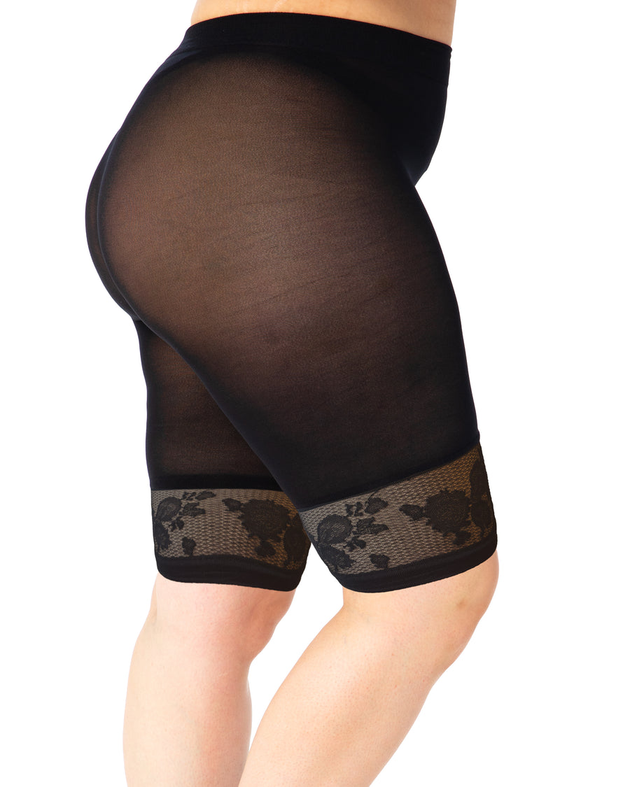 Floral Anti Chafing Shorts, Comfort, Lace