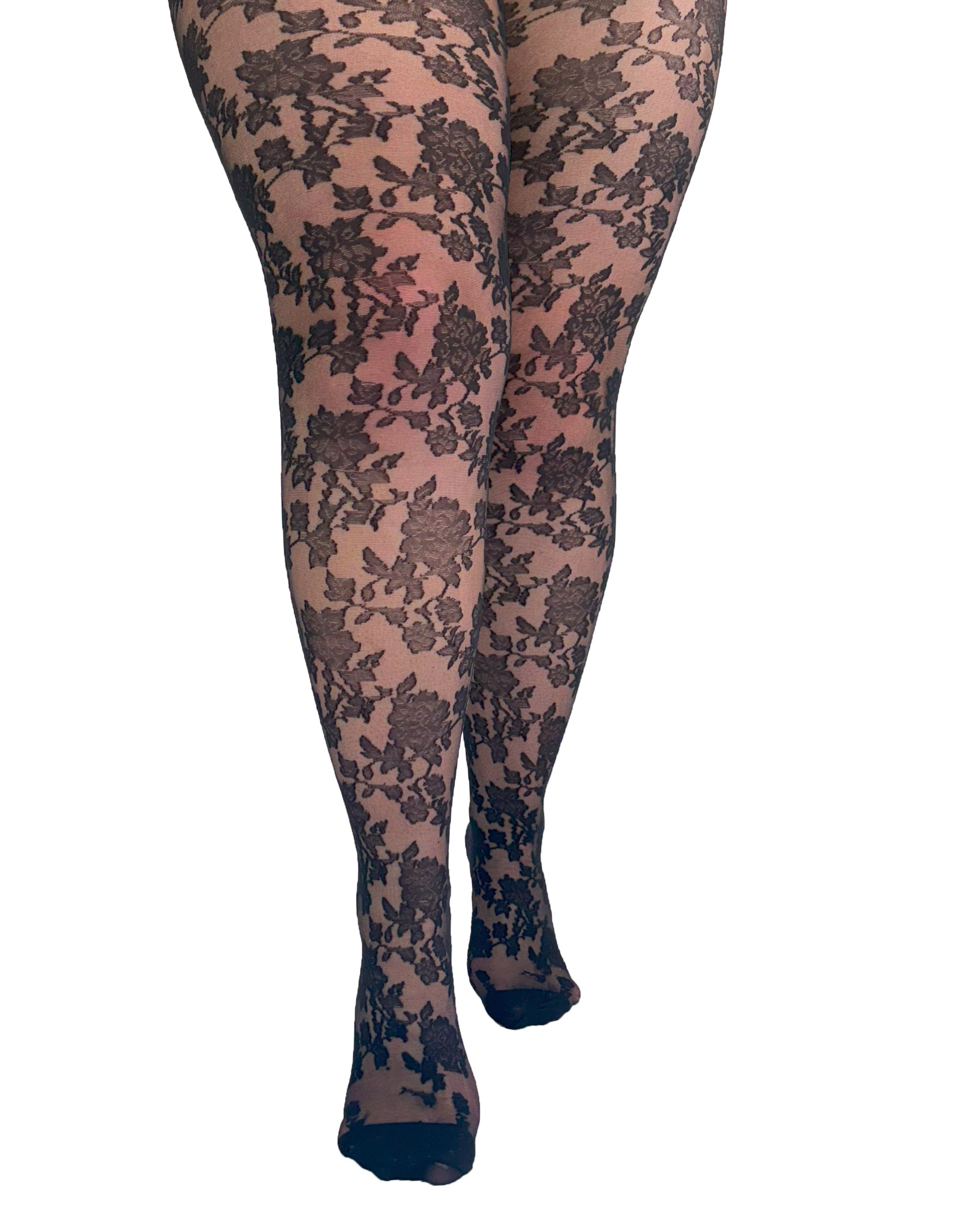 Floret Sheer Curvy Super Stretch Tights