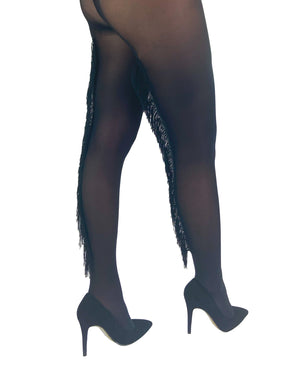 Fringe Seamed Tights