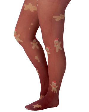 Gingerbread Curvy Super Stretch Printed Tights