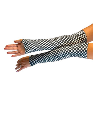 Gingham Check Printed Gloves