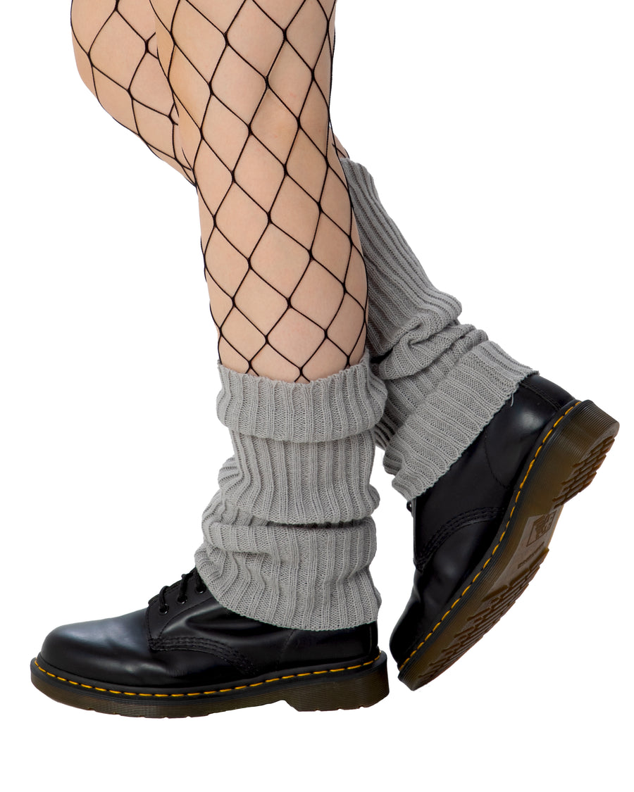Ribbed Leg Warmer Grey