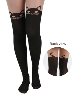 Kitty Cat Over The Knee Tights