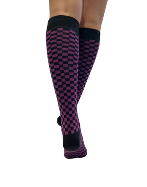 Knee High Checkerboard Socks