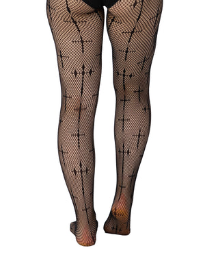 Latin Cross Net Tights