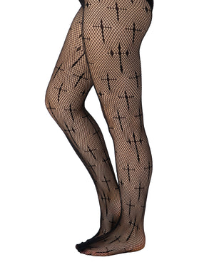 Latin Cross Net Tights