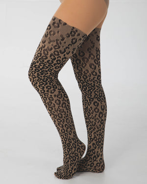 Knitted Leopard Tights