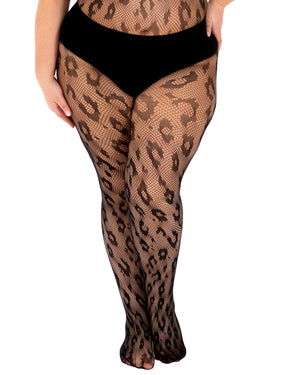 Leopard Net Tights