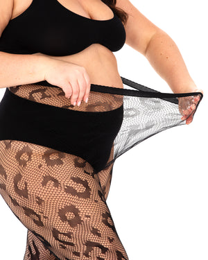 Leopard Net Tights