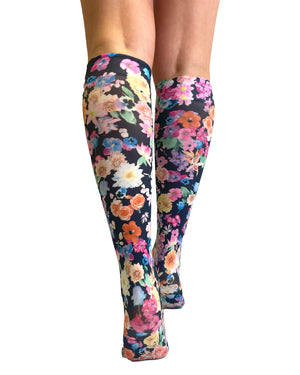 Midnight Garden Printed Knee High Socks