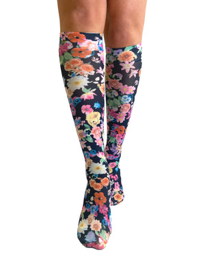 Midnight Garden Printed Knee High Socks