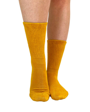 Extra Wide Bamboo Socks Mustard